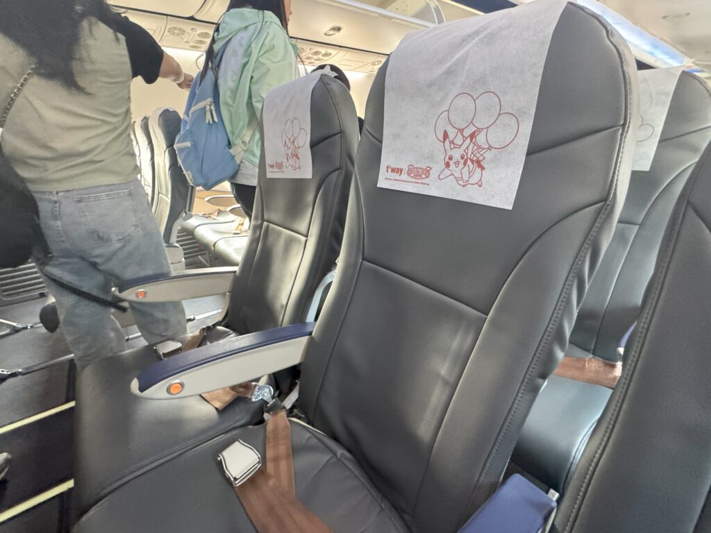 ティーウェイ機内座席