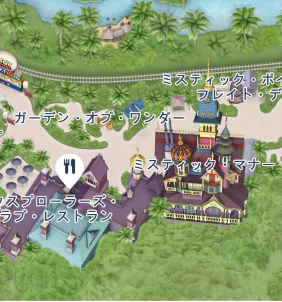 香港ディズニーランドミスティック・ポイントマップ