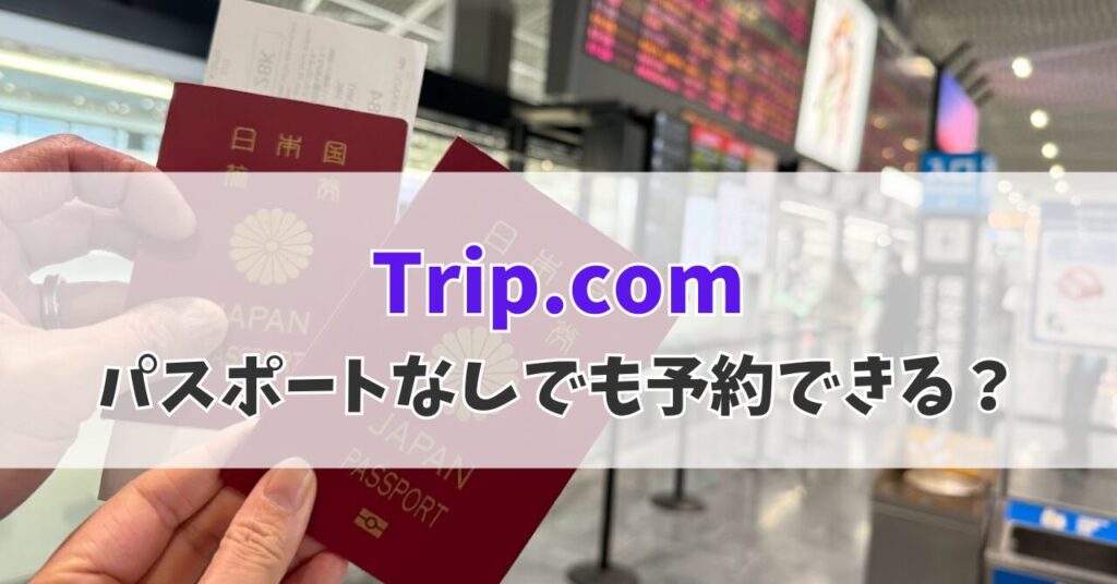 trip com パスポート 申請 中