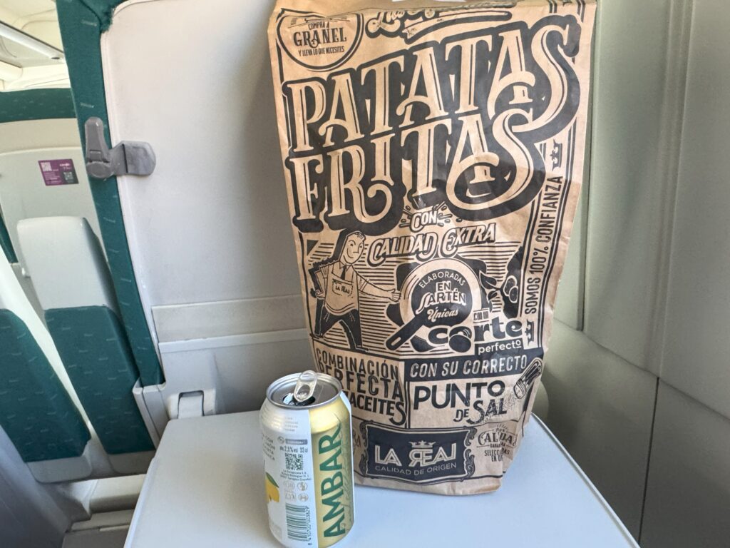 電車の中で軽食