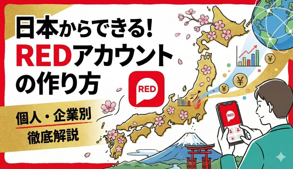 日本からできるREDアカウントの作り方｜個人・企業別に徹底解説